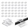 60Pcs Adhesive Cord Organizer Hooks Sticky Wire Holders Mini Size Multipurpose Transparent Cable Management Clips