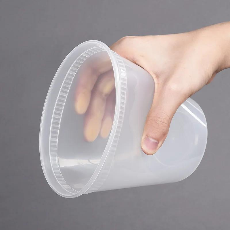 24 шт. Пластиковые контейнеры для заморозки деликатесных продуктов с герметичными крышками, одноразовые прозрачные банки Togo, миски для приготовления салатов, супов и блюд