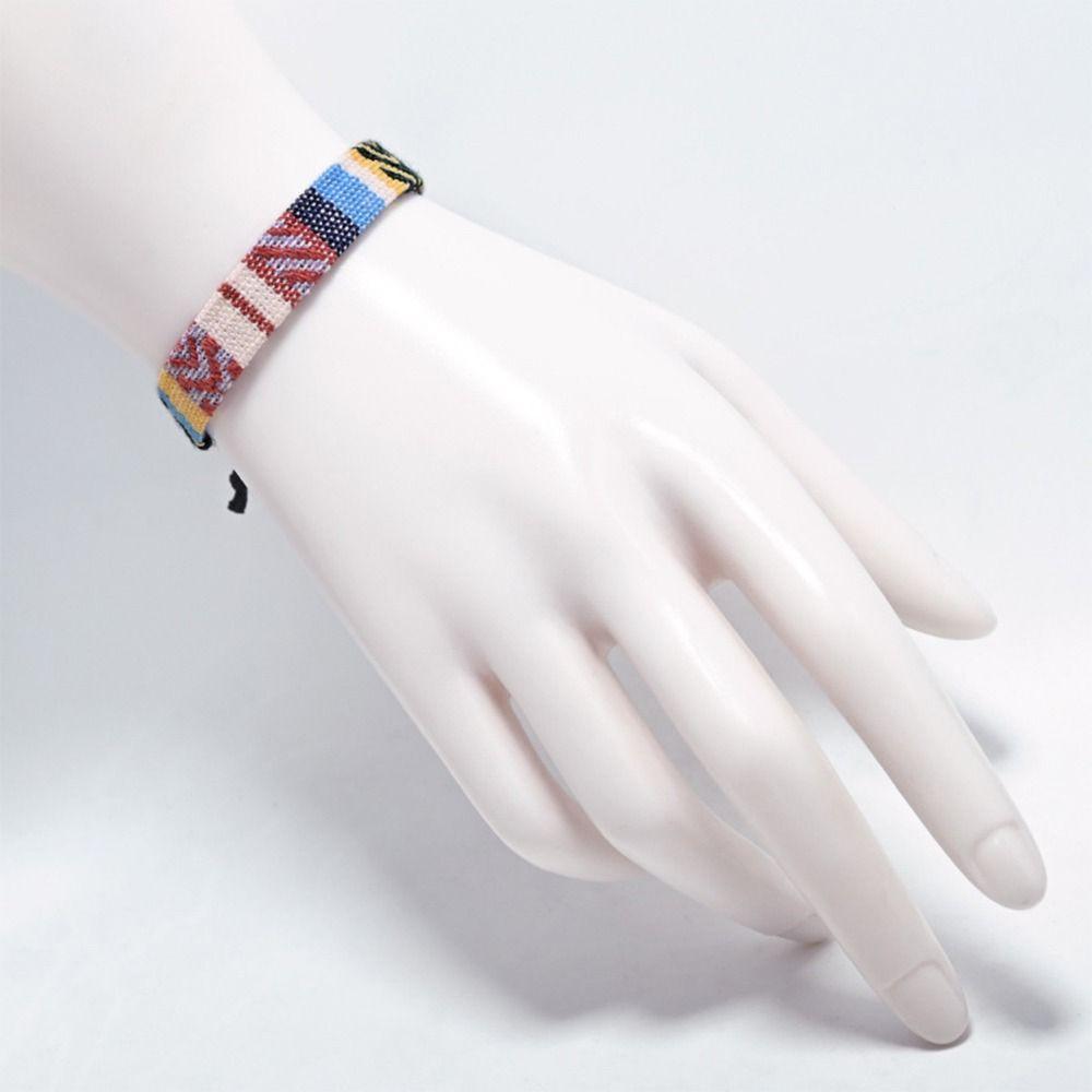 Multicolor Fabric Art Bracelet Ethnic Style Braid Bracelets Fashion Weave Bracelets  Unisex