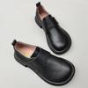 Leather Pure Leather Men's Big Head Wide Version Fat Feet Leather Shoes Foreign Trade Work Leisure Original First Layer Cowhide Single Shoes Spri