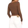 Spring and Autumn Women's Blouse Y2K Slim Fashion Pure Desire Wind Long Sleeve Tops