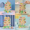 Wooden Animal Bead Balance Tree Building Blocks Develops Balance Skills Large Beads Characters)
