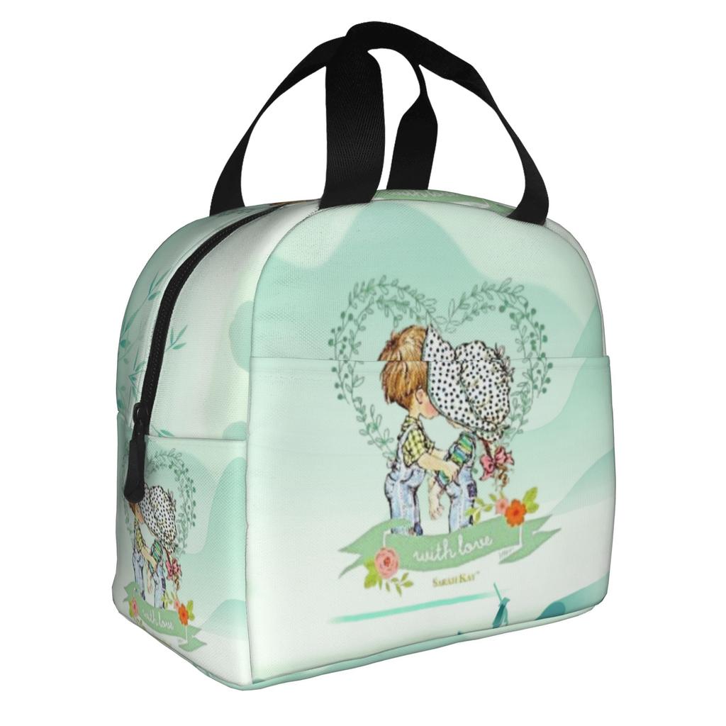 Cartoon S-Sarahs K-Kays Lunch Bag Men Women Kawaii Girl Cooler Thermal Insulated Lunch Boxes for Adult Office
