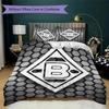 Borussia Pattern Bedding uilt Set uilt Cover Pillowcase Home Decoration Birthday Gift (1 * duvet cover + 2 * pillowcase  without core)19