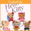 Cute Cartoon Hello Kitty Plush Keychain Adorable Kt Doll With Black Leather