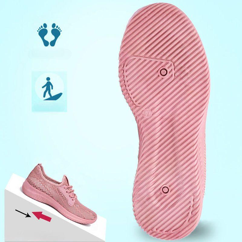 Летние женские кроссовки из дышащей сетки, спортивная обувь с отверстиями, прочная и нескользящая, идеально подходит для повседневной носки