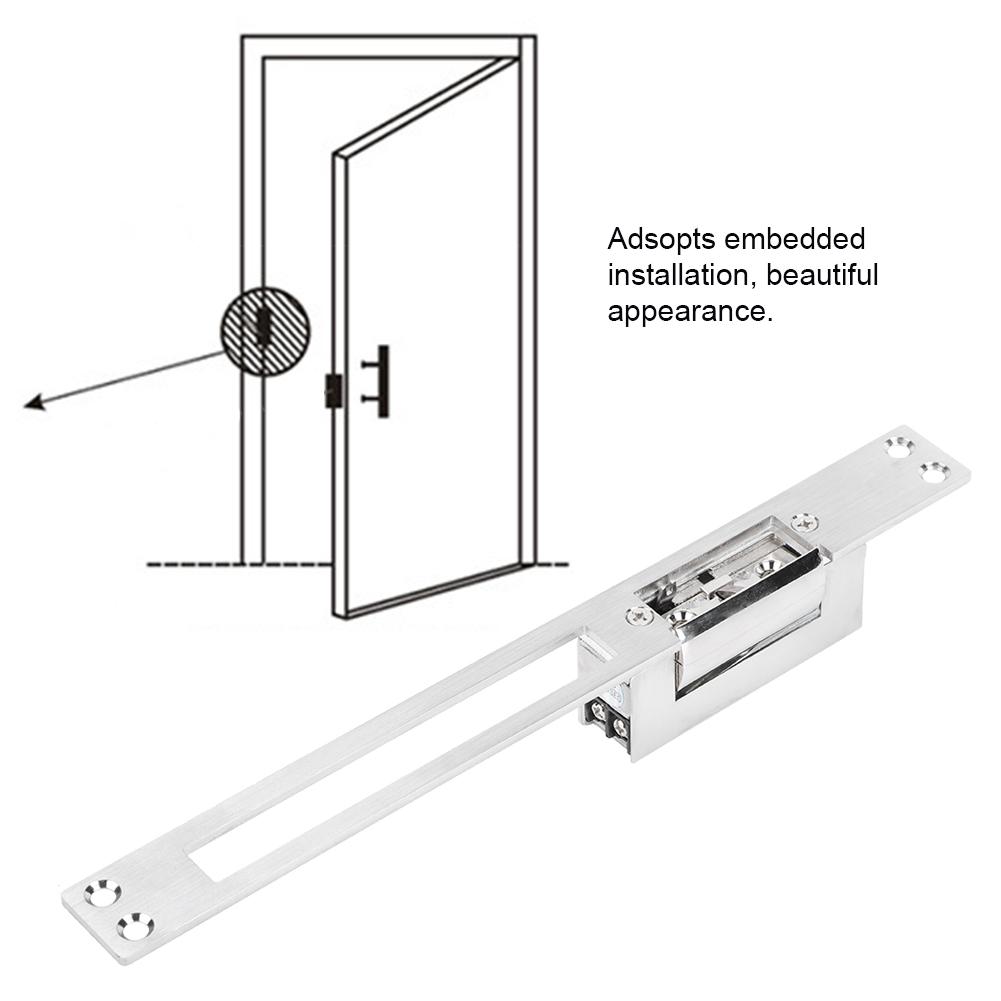 DC 12V Stainless Steel Electric Door Access Cathode Lock for Home Security Hardware Tools