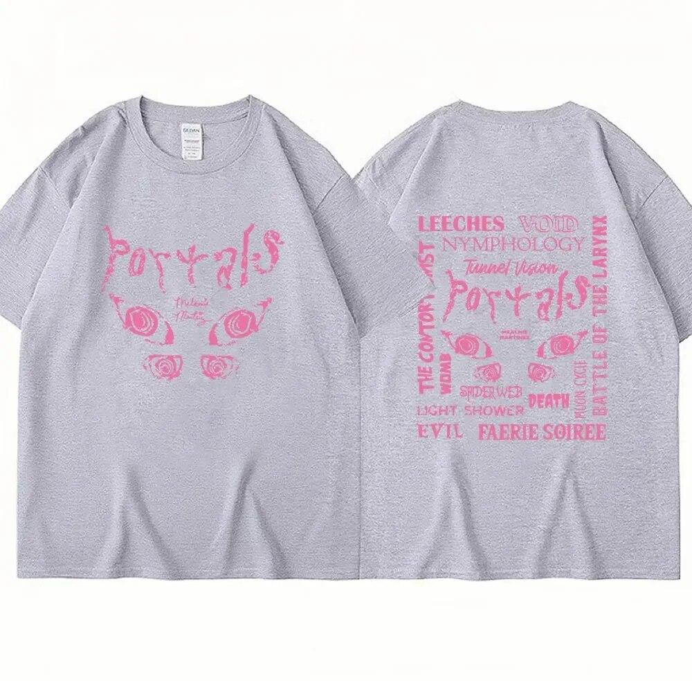 Футболка Melanie Martinez Portals Tour 2023, женская модная эстетичная футболка в стиле Харадзюку в стиле хип-хоп, уличная одежда из 100% хлопка большого размера, унисекс