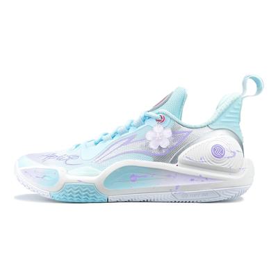 Li Ning Speed 9 Амортизирующие Устойчивые к истиранию Нескользящие Низкие Баскетбольные Кроссовки Мужские Сине-Белые ABPT001-6(Команда537-)