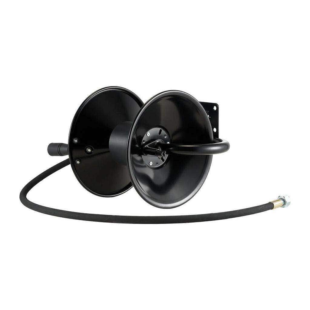Pressure Washer Hose Reel, 15.2 m x 9.5 mm Heavy-Duty Steel Bracket-Mounted Pressure Hose Reel, Wall/Floor/Truck Mount, 4000PSI Max, Manual Power Hand