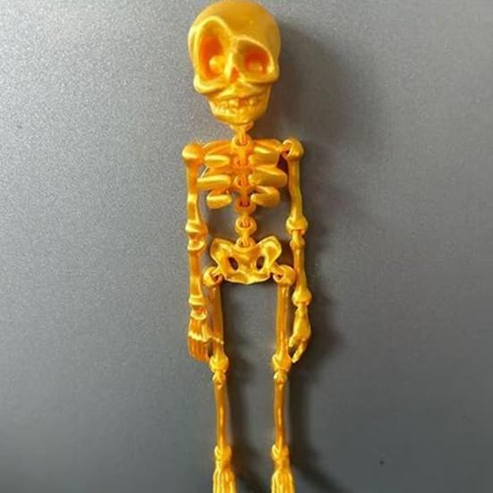 1/6Pcs Poseable Skeleton Refrigerator Magnet Halloween 3D Movable Joints Skeleton Articulated Skeleton Magnetic Fridge Decoration Ornament
