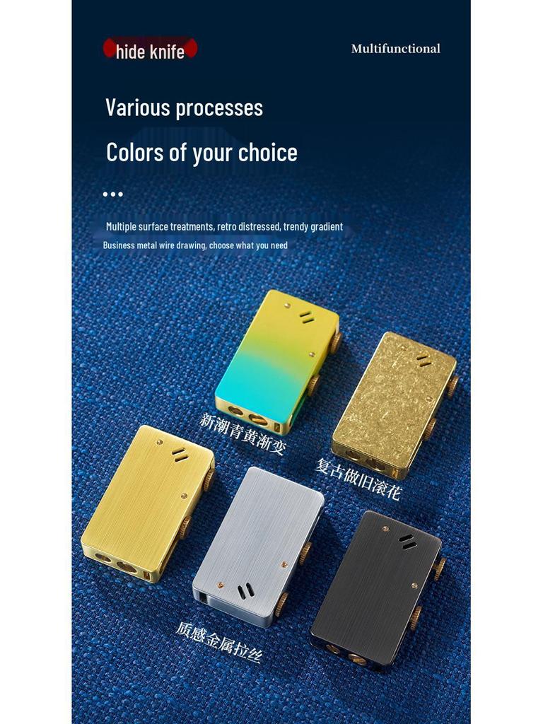 Multifunctional Men's Metal Kerosene Lighter with Long Battery Life