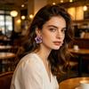 1 пара сережек-гвоздиков, Сверкающие яркие легкие гвоздики, Серьги-гвоздики в форме цветка, Ювелирный подарок для женщин