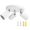 GU10 Ceiling Spotlight Holder 3 Head Rotating Lamp Base Fixture for Bedroom Dining Room Shopping