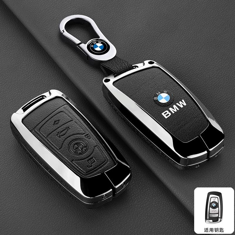 LJFJN1 Car Sticker Leather For BMW 1 3 5 7 Series X1 X3 X4 X5 F10 F15 F16 F20 F30 F18 F25 M3 M4 E34 Car Smart Remote Key Case Cover Pro