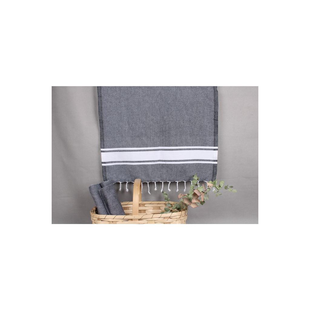 Пештемаль, Темно-серый Пештемаль, Хлопковая салфетка 60х90 см, Пештемаль для турецкой бани, Пештемаль для духовки,