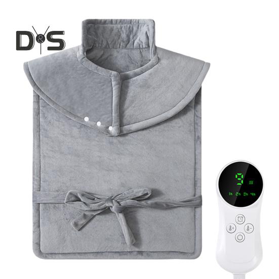 Электрическая грелка с автоматическим выключением, розетка 240 В, Великобритания, регулируемые кнопки, подогрев плеч, шеи, спины, 9 скоростей, регулировка температуры, управление одной кнопкой, грелка