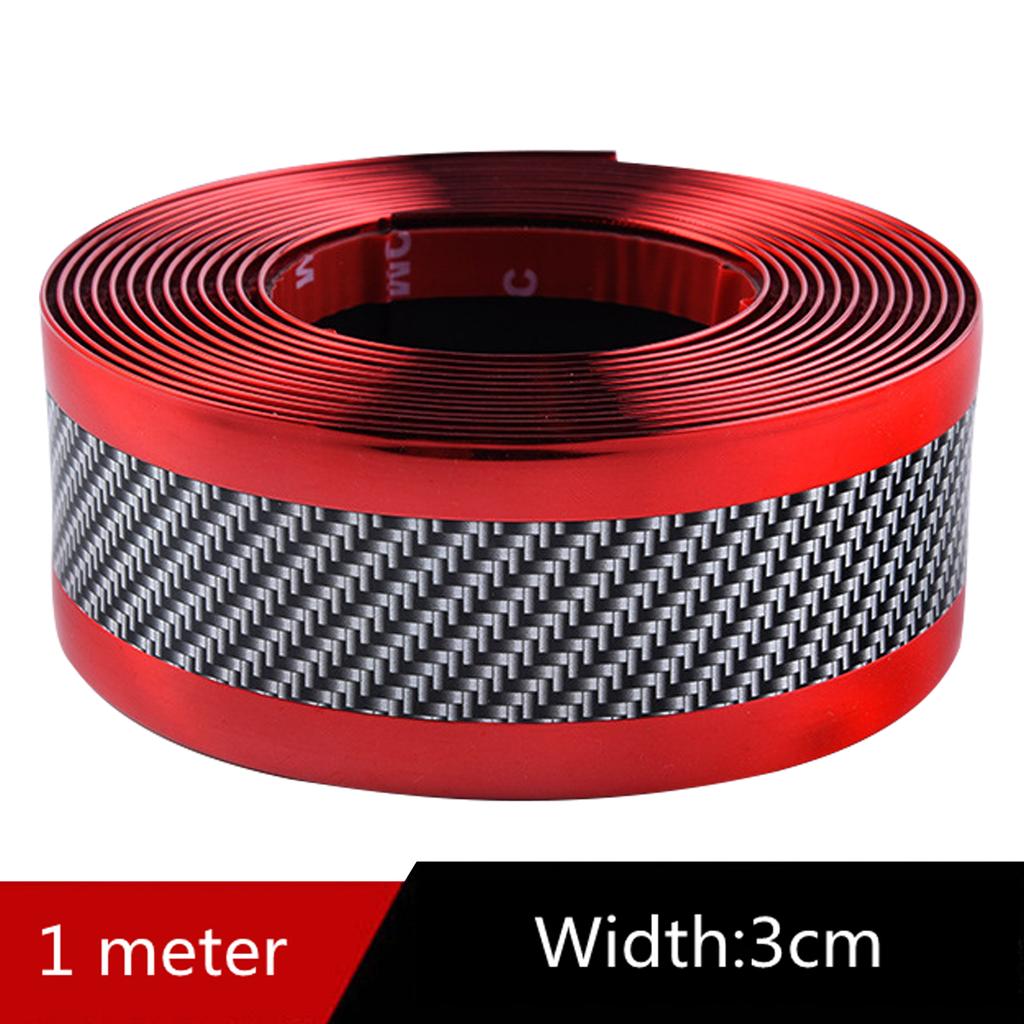 Car Stickers Anti Scratch Door Sill Protector Rubber Strip Carbon Fiber Car Threshold Protection Bumper Film Sticker Styling