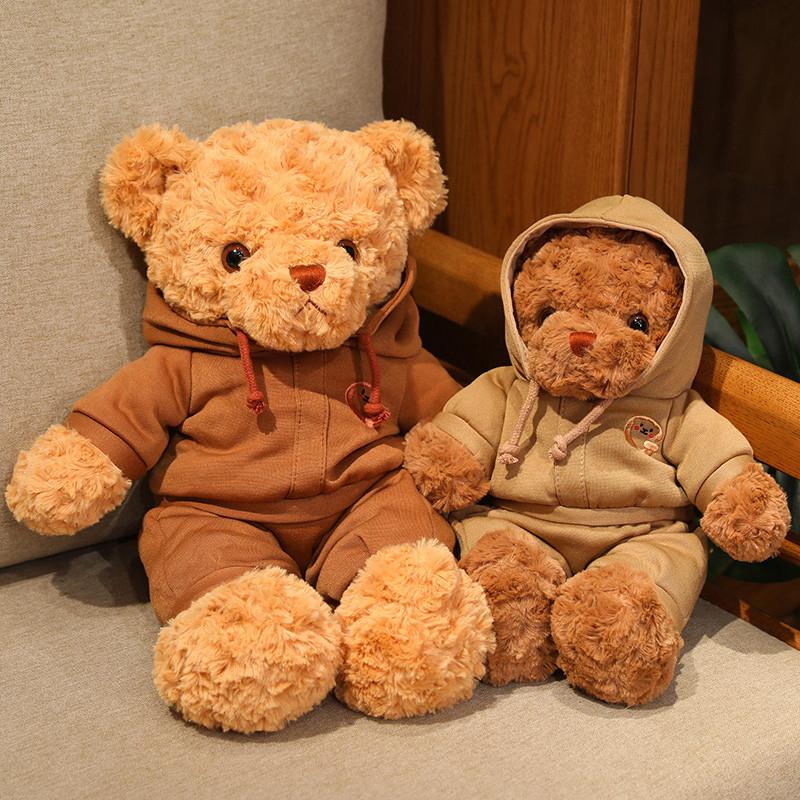 Высококачественная американская плюшевая кукла-медведь, мягкая игрушка, плюшевый мишка с одеждой, набивная игрушка, подарок для детей, влюбленных на День святого Валентина, на день рождения
