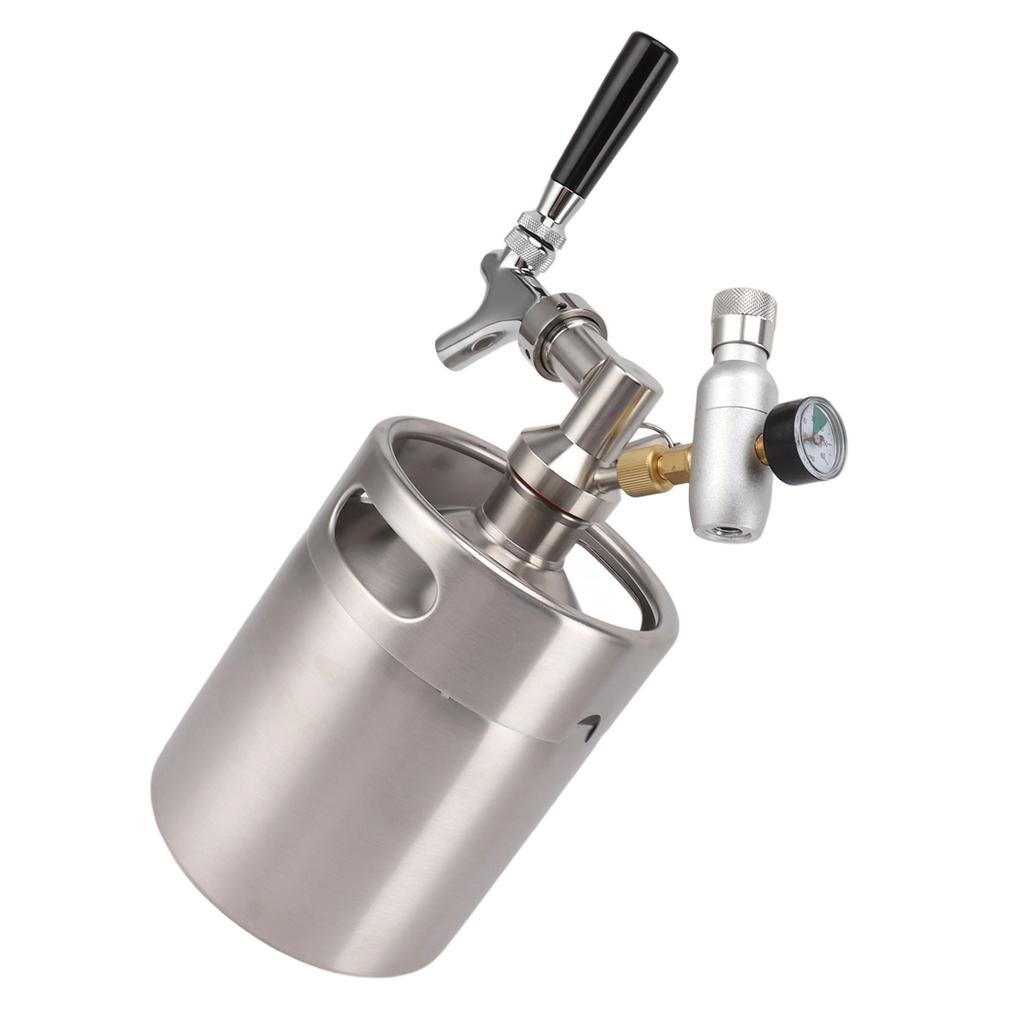 Система мини-кегов для пива 2 л, мини-кег из нержавеющей стали, система кранов для домашнего кофе, регулируемая