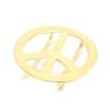 [I1163] - Gold Plated 'Peace' Pendant - 13 Mm