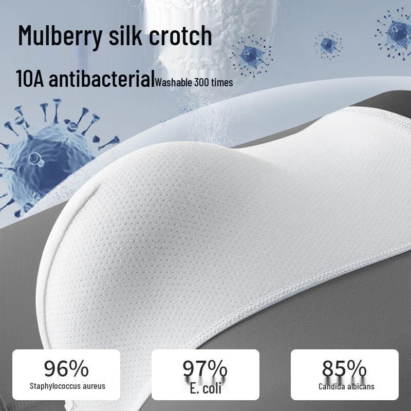 Nanjiren Мужские антибактериальные боксеры-брифы из чистого хлопка 10A, 3 штуки