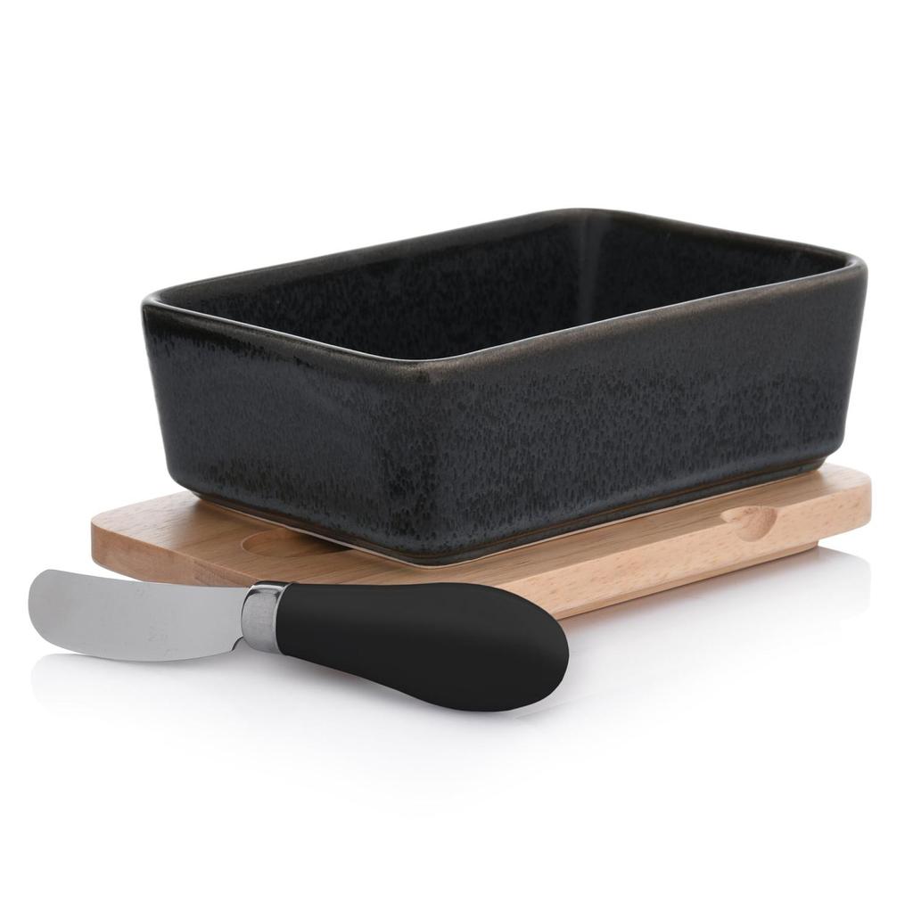 Stylish Porcelain Butter Dish with Knife WAREWOOD DUKA