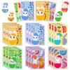 6 Easter Cartoon Bunny Egg Stickers Easterday Egg Bunny Kids Diy Puzzle