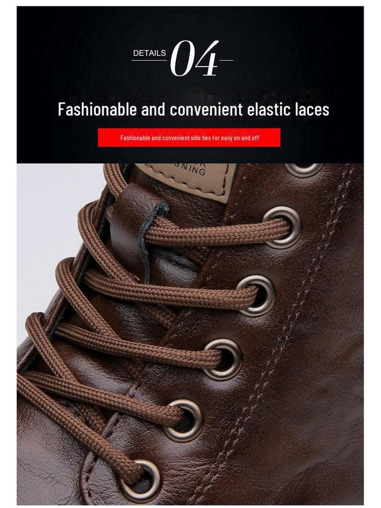 Новые мужские ботинки Martin из натуральной кожи с шерстяной подкладкой — деловые повседневные зимние высокие ботинки для снегоступов.