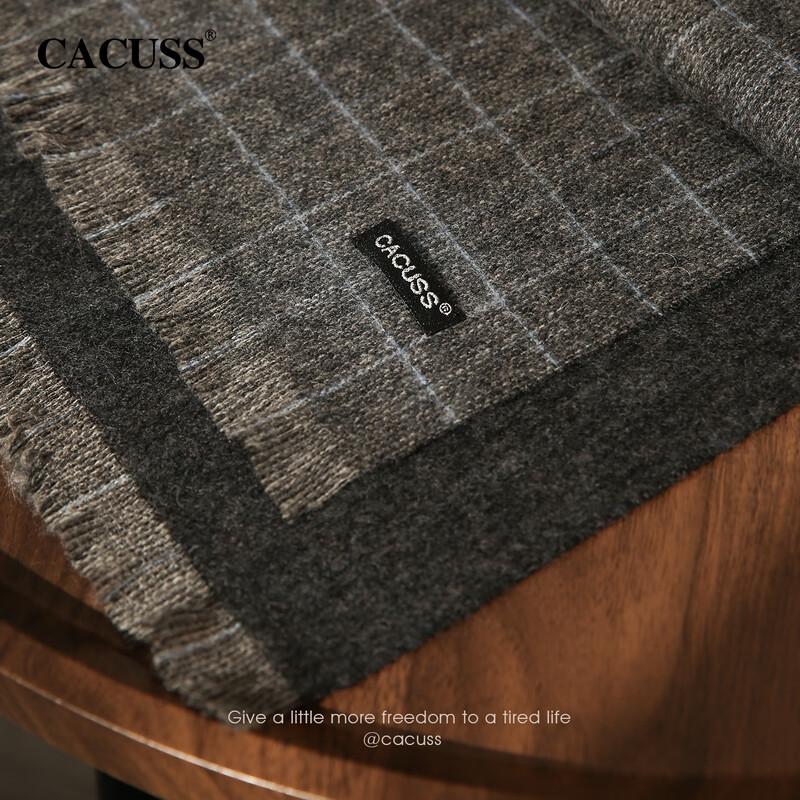 CACUSS Men's Pure Wool Warm Scarf with Gift Box