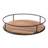 Storage Tray Organizer Multifunctional 360-Degree Rotation Wooden Lazy Susan Turntable Kitchen Countertop Organizer