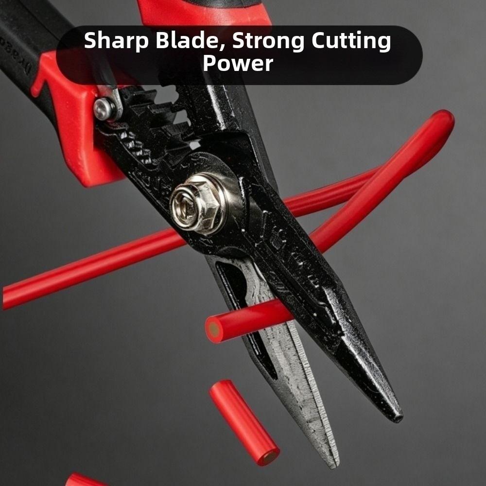 Professional Grade Metal Sheet Shear Anti Slip Handle Wire Cutters Wire Stripping Pliers Linesman
