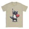 Funny Raccoon Rock On Unisex Women Valentines Day Cotton T Shirt For Unisexs Summer  Classic TShirts Plus Size Casual Clothes