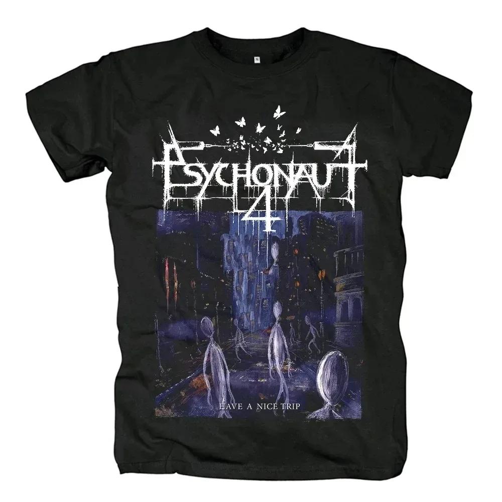 Psychonaut4 Tshirt Black Metal Band T-Shirt Unisexs Unisex Pattern Print Cotton T Shirt Harajuku Streetwear Tee Tops Clothing Unisex Unisex