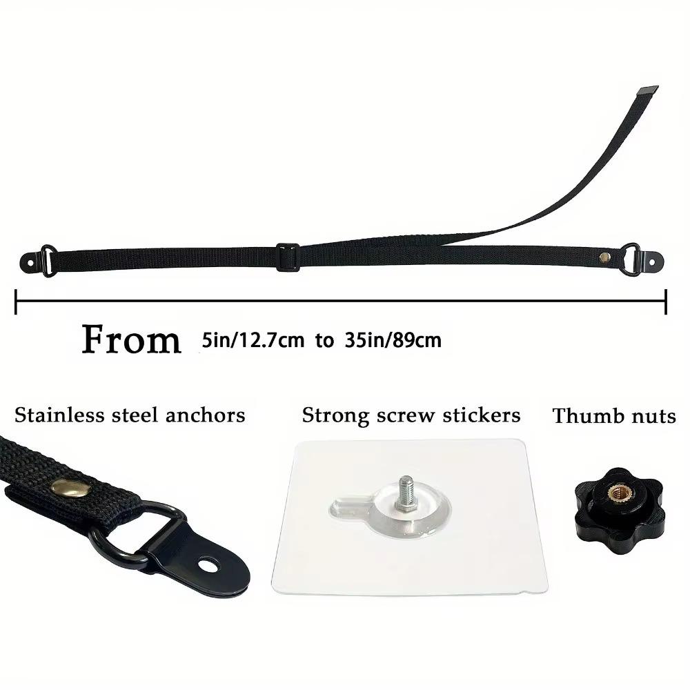 2Pcs Durable Furniture Mounting Strap Kit Anti-Tip TV Harness TV Safety Strap Set for Baby Proofing