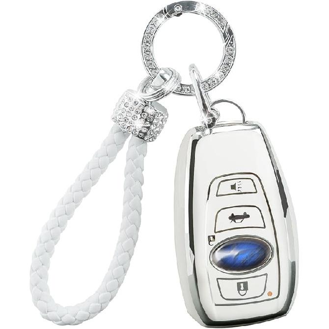 Чехол для брелока с блестящим ремешком, чехол для брелока. Защита автомобильных ключей, совместимая с Lexus RX IS ES GS LS NX RS GX LX RC LC. Держатель для смарт-ключа из мягкого ТПУ 2 3