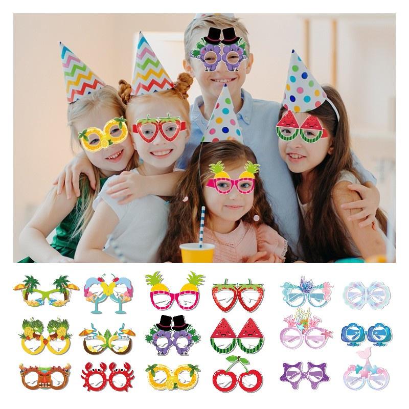 Colorful Mermaid And Fruit Themed Paper Glasses For Children Ideal For Summer Parties And Festive Occasions