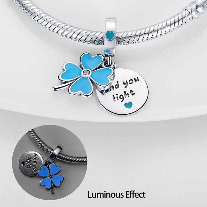 Copper Four Leaf Clover Theme Series Bead And Pendants Suitable For 3Mm Original Bracelet Necklace Women Luxury Jewelry Gift