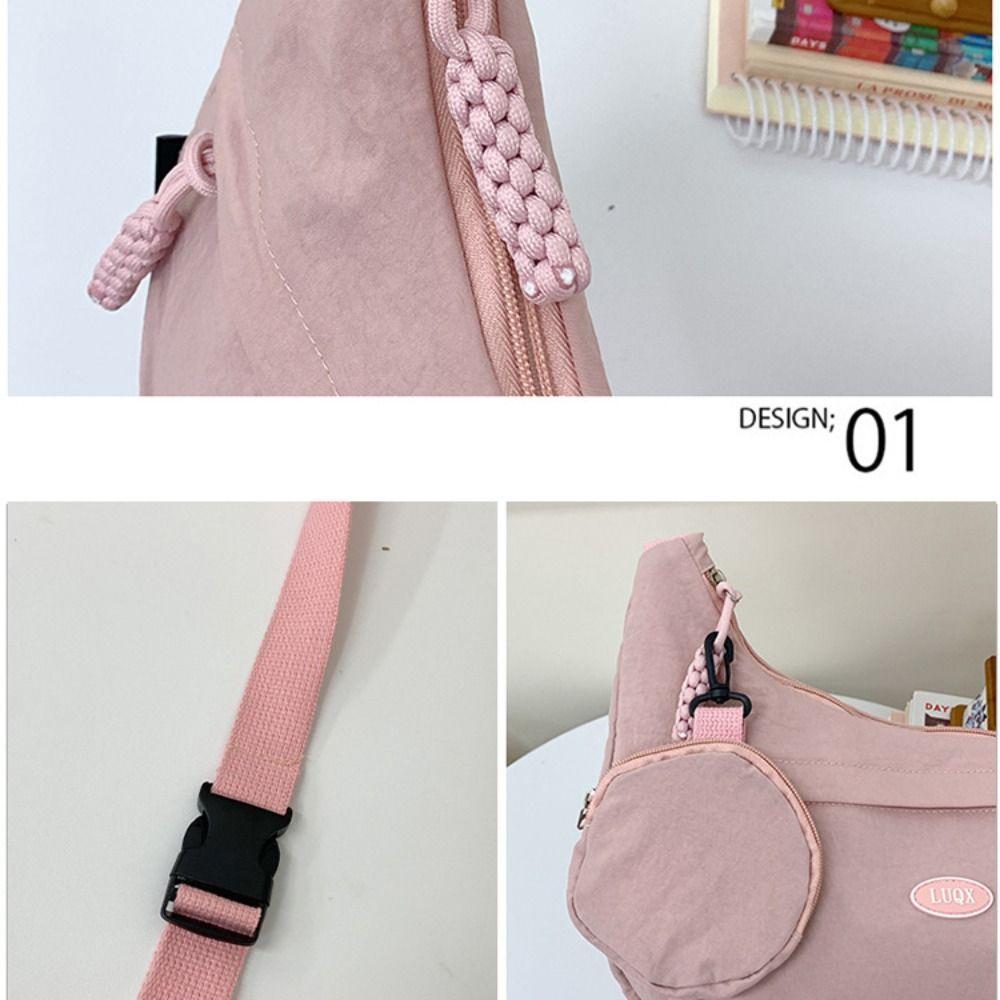 Handbag Nylon Shoulder Bag Lightweight Dumpling Bag Sweet Oxford Cloth Crossbody Bag  Travel