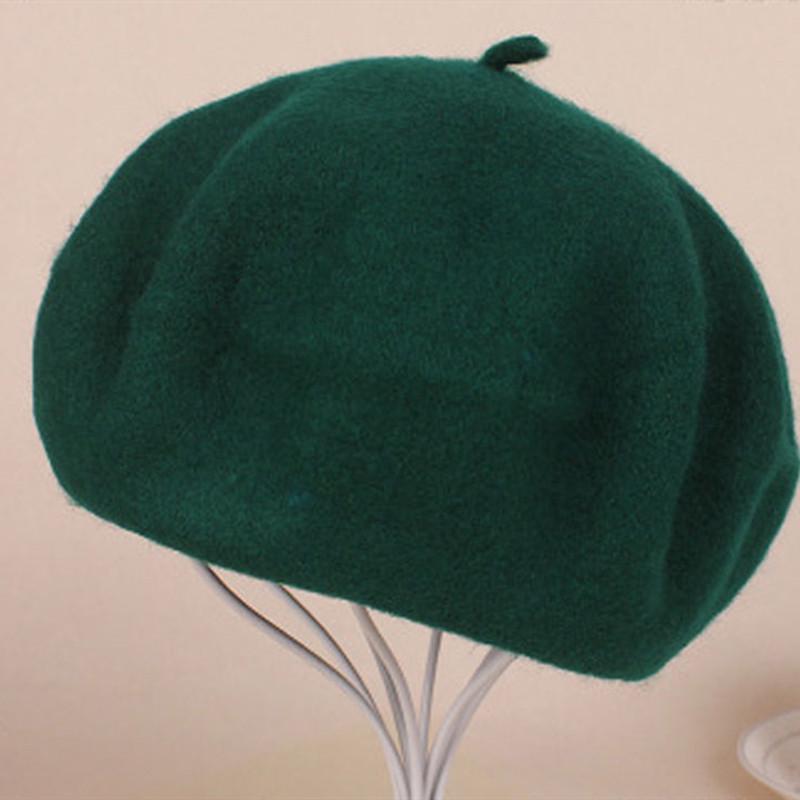 Женский полушерстяной берет цвета в ассортименте