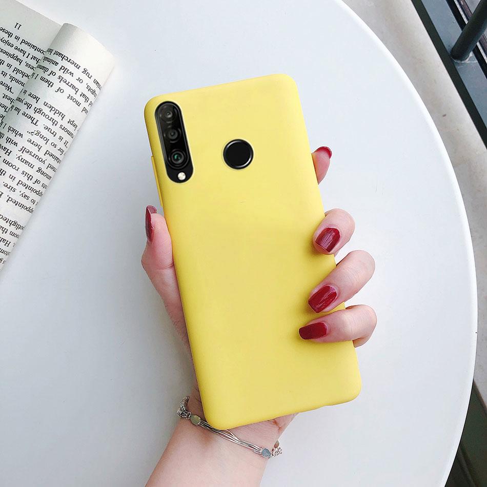 Силиконовый чехол для телефона цвета конфет для Huawei P30 Lite P20 Lite P40 lite EP Smart Z Y5 Y6 Y7 Y9 2019 Y5P Y6P Y7P матовый мягкий чехол