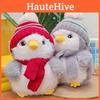 Hat Penguin Scarf Design Animal Playful Toy Couple Plush Toys Room Decoration