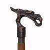 Wooden Walking Stick Dragon Design Head Handle Cane Vintage Style Gift