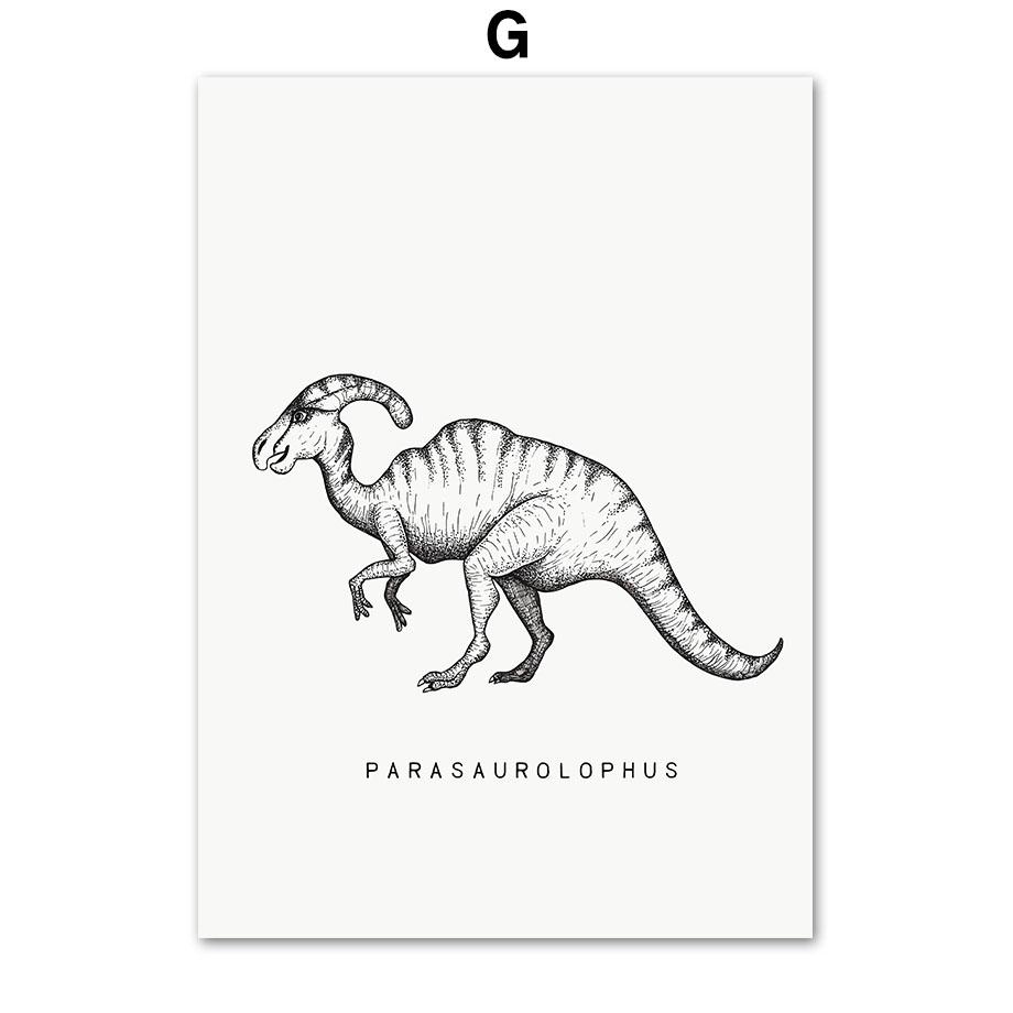 Ретро Динозавр T-Rex Птерозавр Трицератопс Настенная Живопись Холст Картина Скандинавские Плакаты И Принты Картины Детские Украшения Для Мальчиков Комнаты
