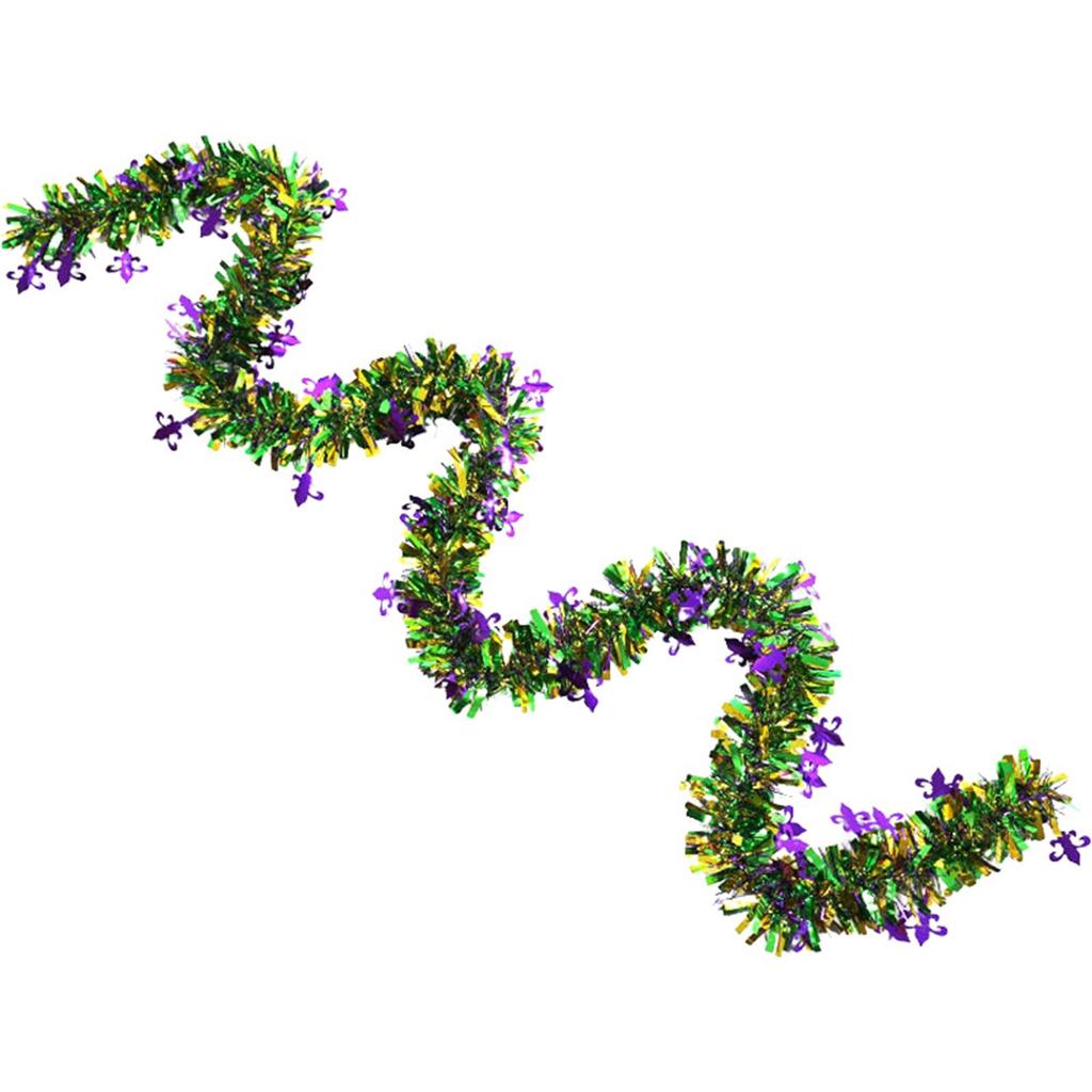 Decorations Garland 2m Hanging Party Accessory Streamers Green Gold Purple Glittering Garland Decor