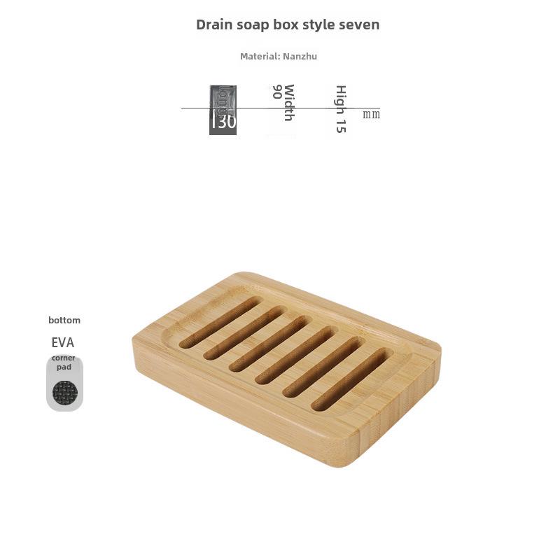 Подставка для мыла в ванной с гравировкой логотипа из бамбука - ящик для хранения сливного отверстия дома