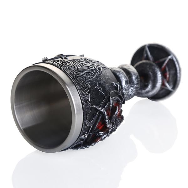 Новая роговая пивная кружка, стальная смола, 3D кружка, кофейная, пивная кружка, посуда для напитков, чашка, готическая, Викка, творческий человек, мальчик, друг, подарок