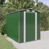 3147428 vidaXL Garden Shed Green 192x274x223 Cm Galvanized Steel