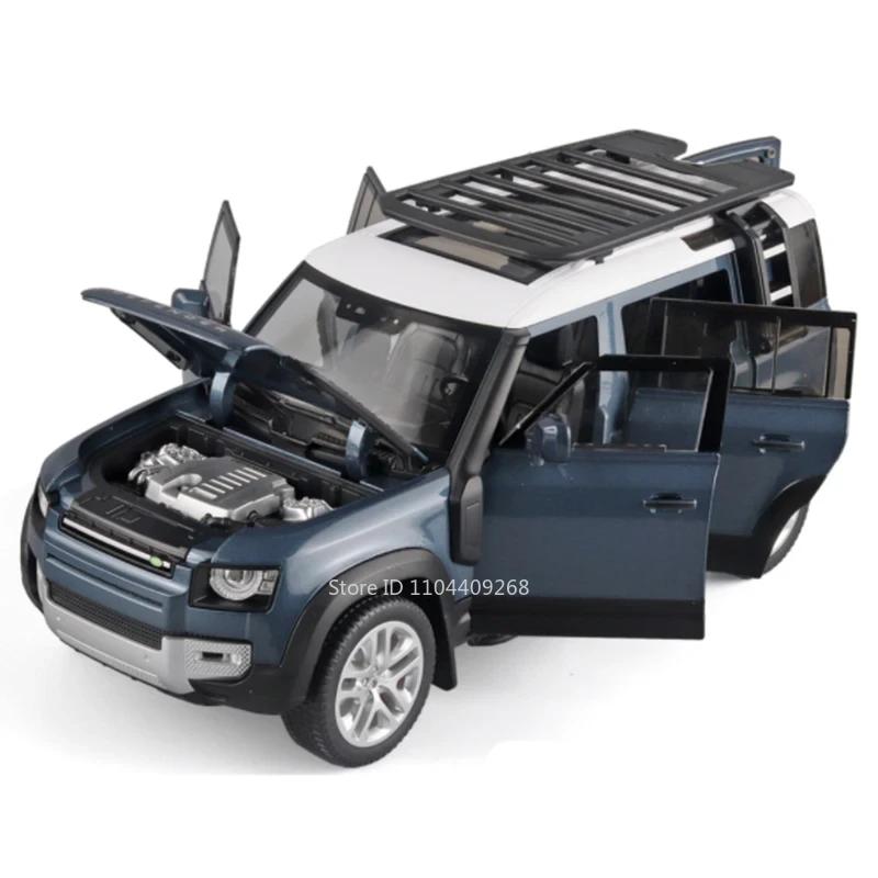 Большой 1:18 Land Rover Defender Range Rover Модель автомобиля из сплава Игрушка Металлическая литая под давлением Внедорожник Внедорожники Коллекция Звук Свет Подарки
