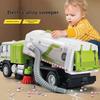 Alloy Sanitation Sweeper Model Simulation Vacuum Cleaner Boy Electric Sound And Light Universal Toy Car